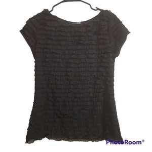 J.T.B BLACK PUFF SHIRT SIZE MEDIUM